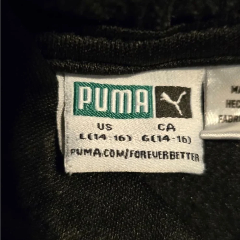 Puma Black Hoodie with White Accents